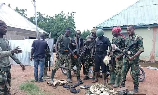 Troops Neutralize Terrorist Hideouts in Ibi LGA, Recover Arms and Motorcycle.
