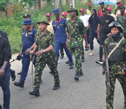6 Brigade strengthen synergy with sister Agencies through joint route march in Jalingo