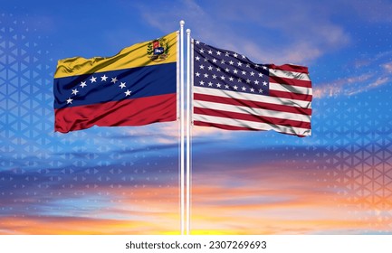venezuela-united-states-two-flags-260nw-2307269693